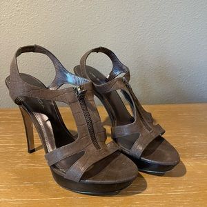 Via Spiga brown leather heels